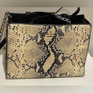 Kate Spade Eva small leather satchel animal print